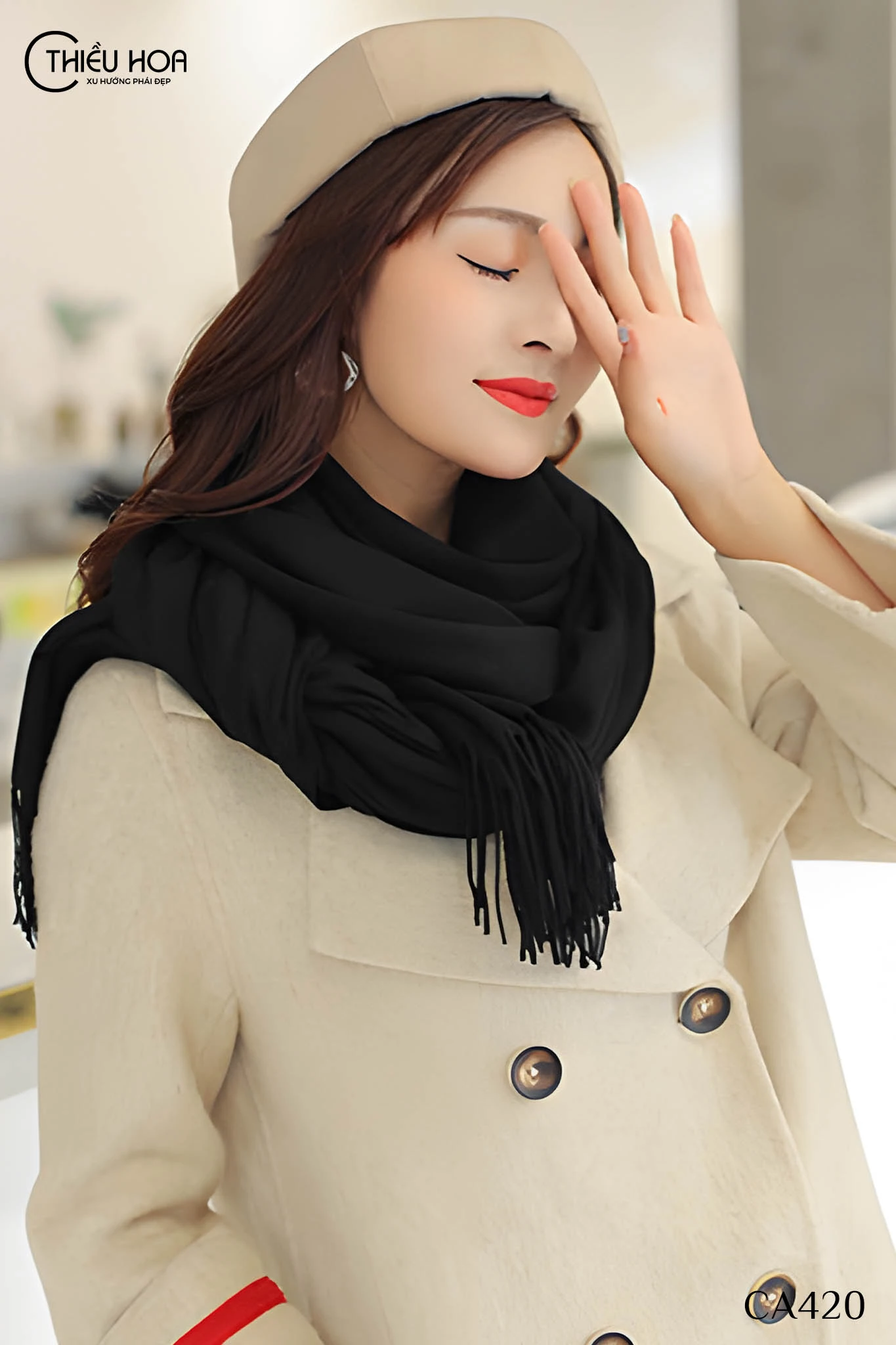 Khăn choàng CASHMERE TRƠN CA420 - Khăn Choàng Menina